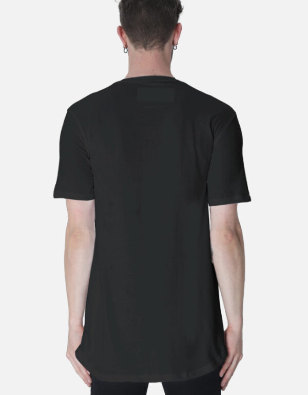 men's longline curved tee